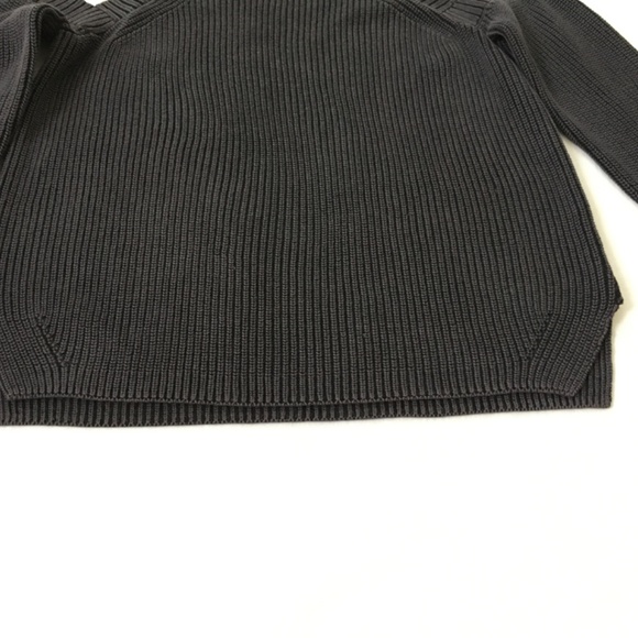 NWT RAG & BONE Dana Cold Shoulder Knit Sweater Charcoal Black Medium - Picture 4 of 15